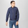 Replay Classic Regular Fit Long Sleeve Bomber Jacket - Navy