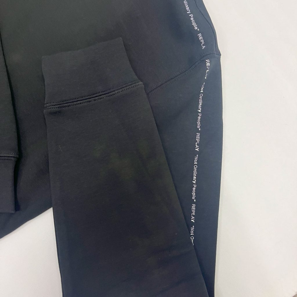 Replay Detail Regular Fit Long Sleeve Sweatshirt - Black