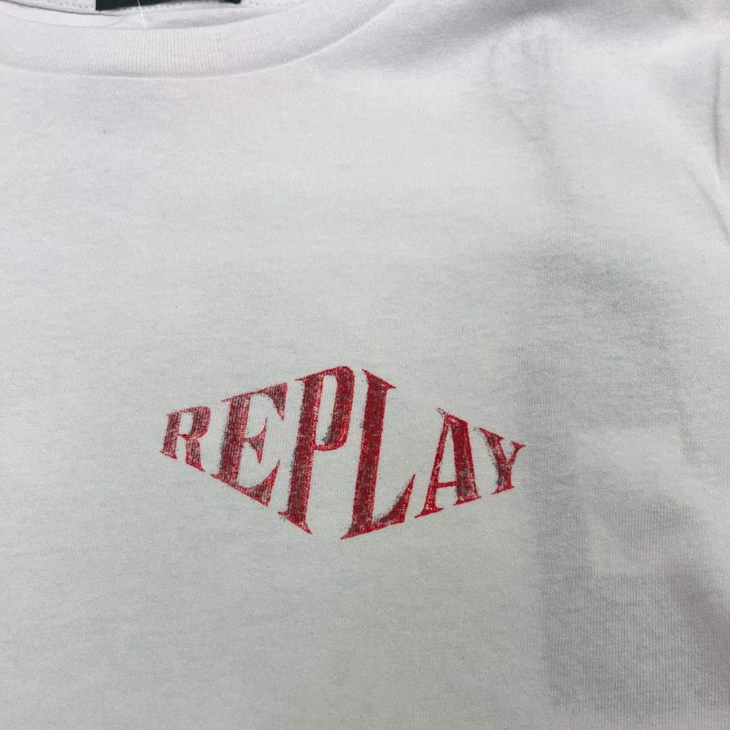 Replay Eagle Back Print Regular Fit Short Sleeve T-Shirt - White