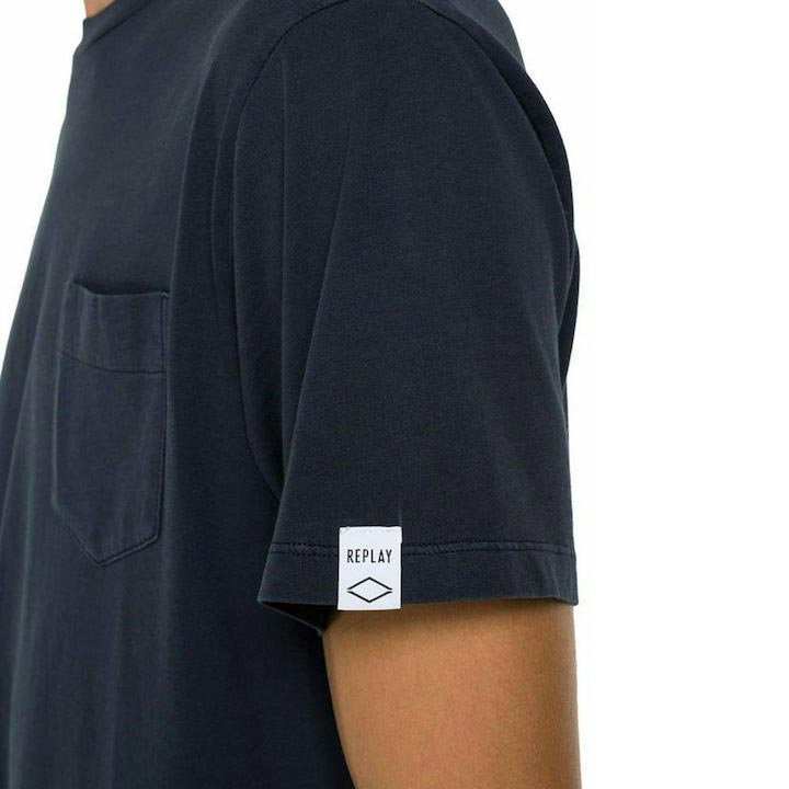Replay Essential Organic Pack Pocket Regular Fit Short Sleeve T-Shirt - Navy