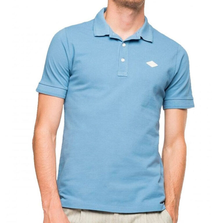 Replay M3070 Regular Fit Short Sleeve Polo - Pale Blue