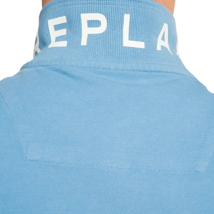 Replay M3070 Regular Fit Short Sleeve Polo - Pale Blue