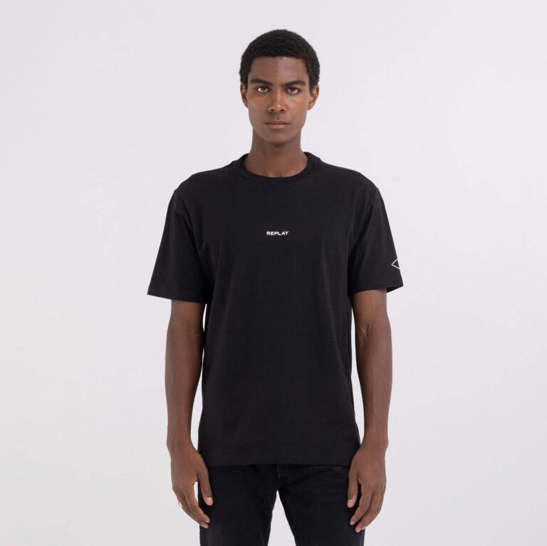 Replay Mini Centre Logo Regular Fit Short Sleeve T-Shirt - Black