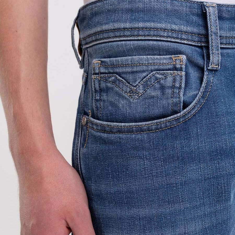 Replay Rocco Regular Taper Fit Jean - Stone Wash