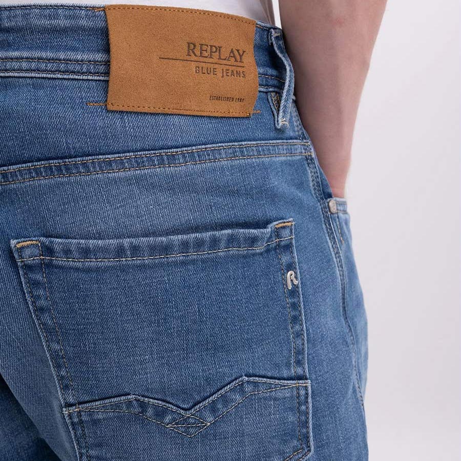 Replay Rocco Regular Taper Fit Jean - Stone Wash