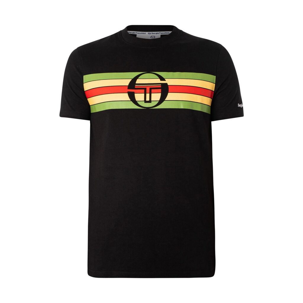 Sergio Tacchini Adamo SS Regular Fit T-Shirt - Black/Jade Green