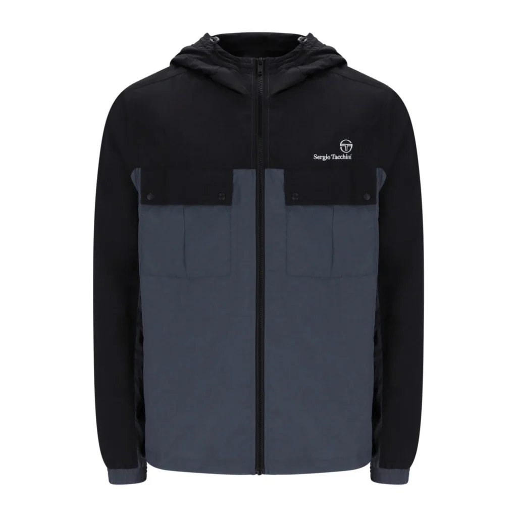 Sergio Tacchini Alba Hooded Jacket - Black / Turbulence
