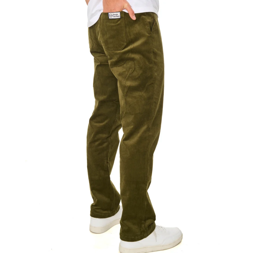 Sergio Tacchini Amico Corduroy Track Pant - Dark Olive
