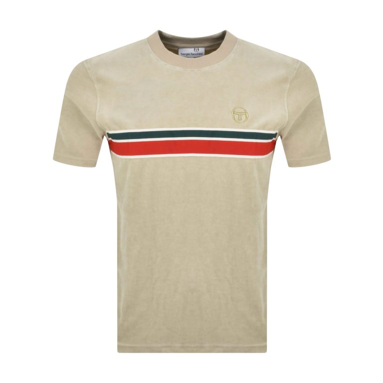 Sergio Tacchini Ayme Regular Fit Short Sleeve Velour T-Shirt - Pelican