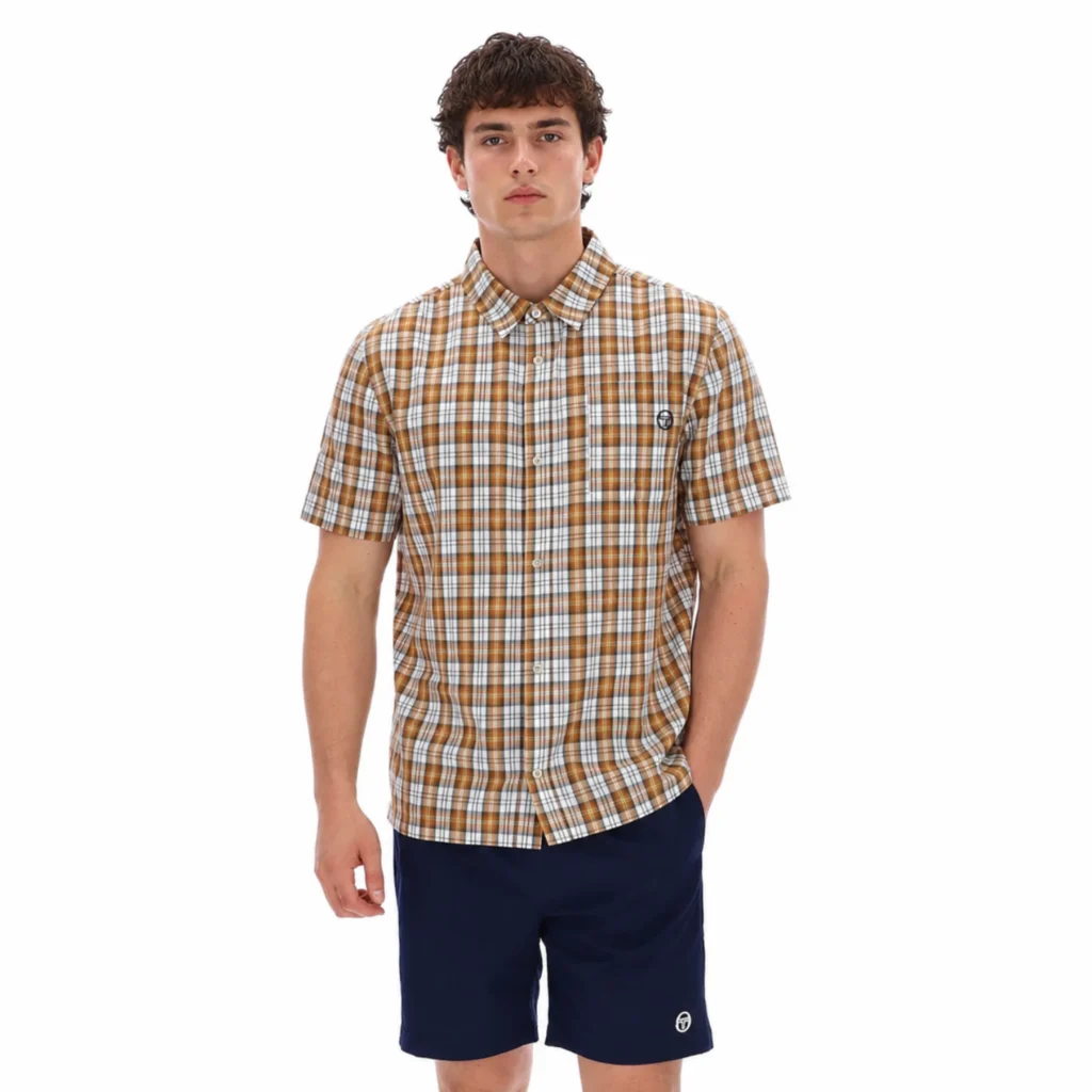 Sergio Tacchini Ben Short Sleeve Shirt - Mojave Desert / Gardenia