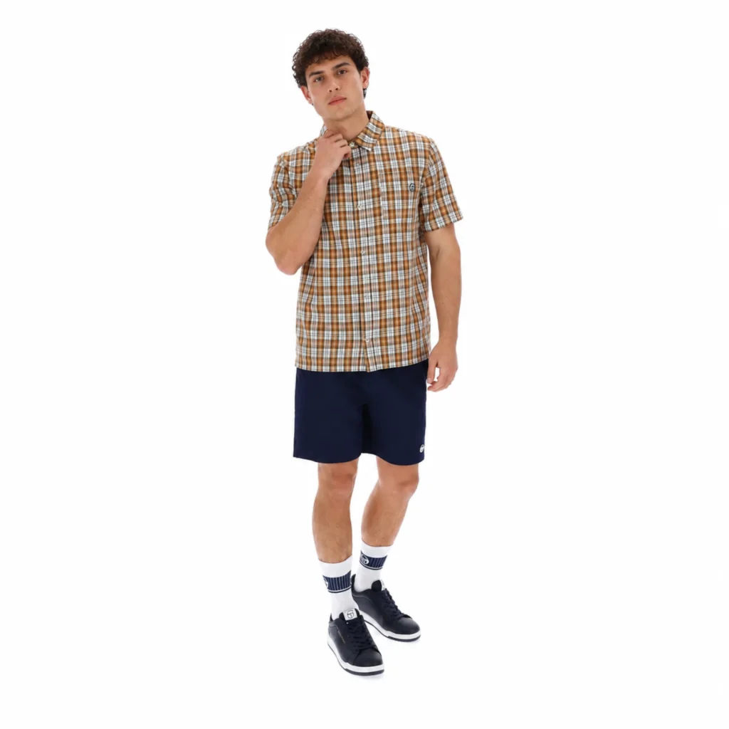 Sergio Tacchini Ben Short Sleeve Shirt - Mojave Desert / Gardenia