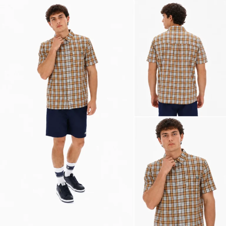 Sergio Tacchini Ben Short Sleeve Shirt - Mojave Desert / Gardenia
