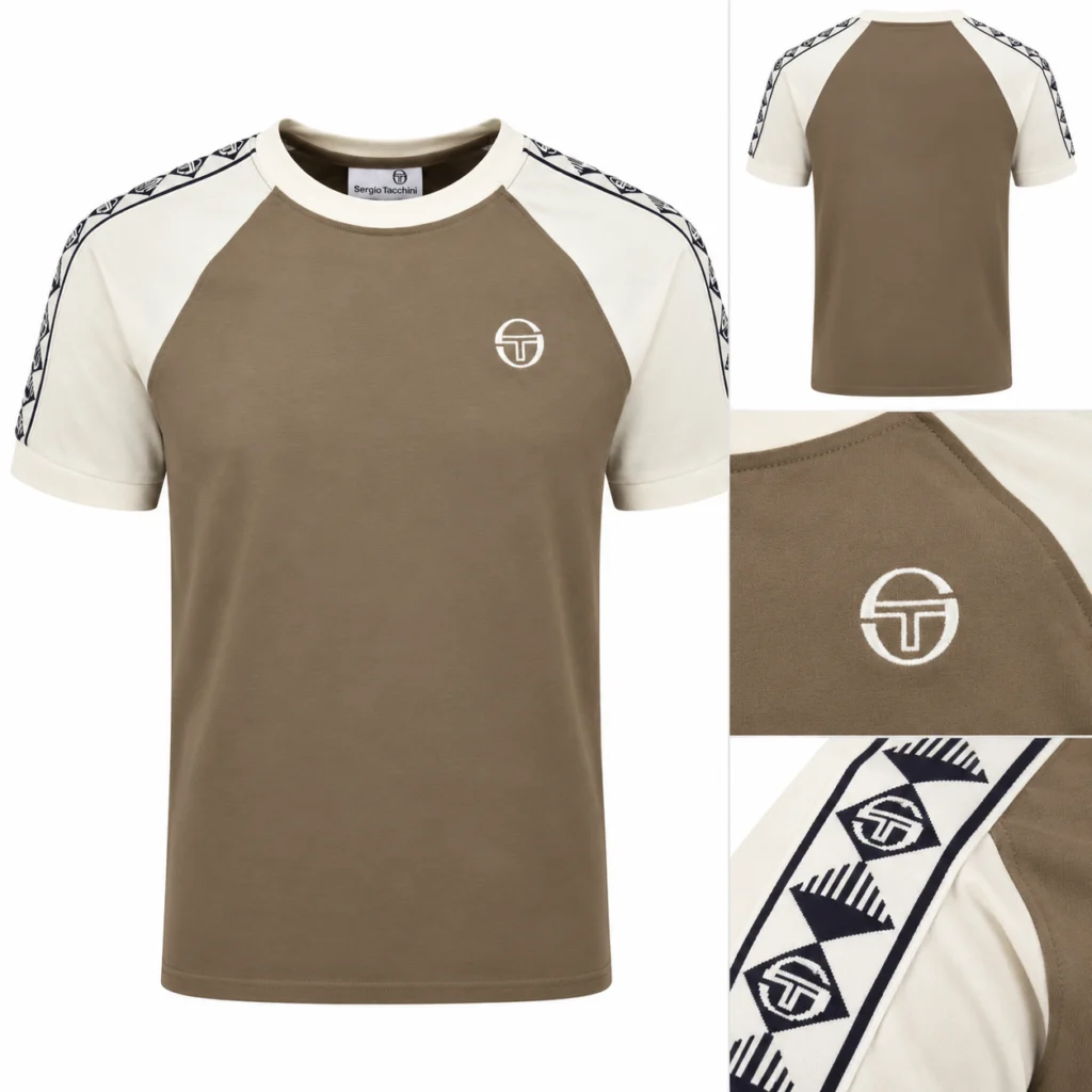 Sergio Tacchini Bianchi T-Shirt - Shitake / Gardenia
