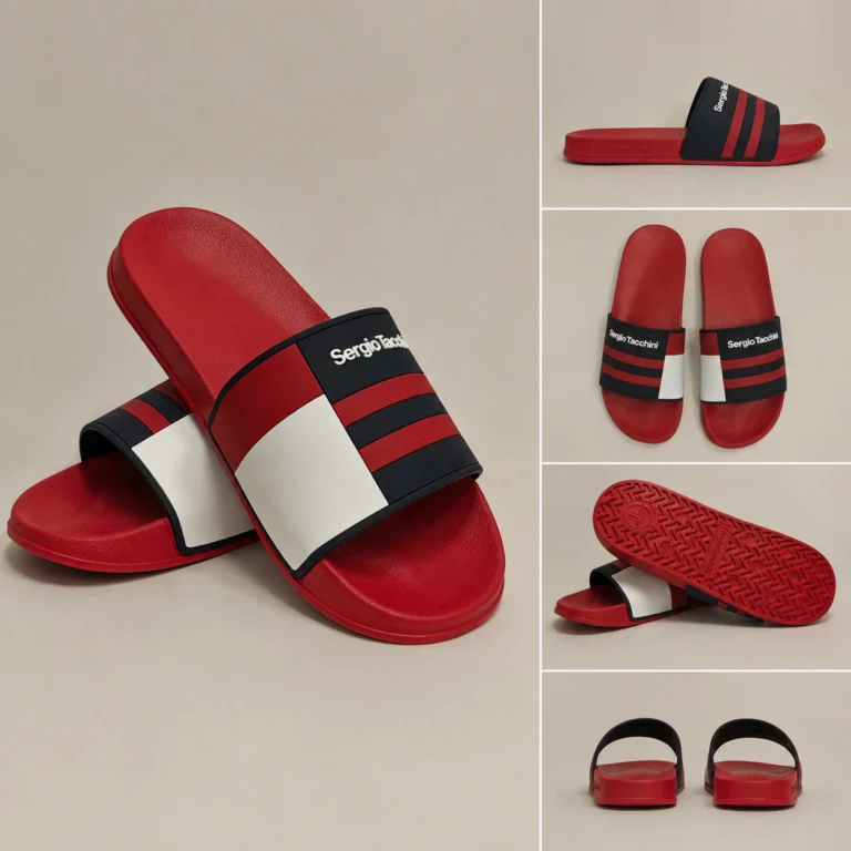 Sergio Tacchini Braga Slides - Navy / Red / White 0633