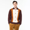 Sergio Tacchini Bruni Knit Cardigan - Bitter Chocolate / Gardenia / Pumpkin Spice