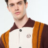 Sergio Tacchini Bruni Knit Cardigan - Bitter Chocolate / Gardenia / Pumpkin Spice