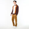 Sergio Tacchini Bruni Knit Cardigan - Bitter Chocolate / Gardenia / Pumpkin Spice