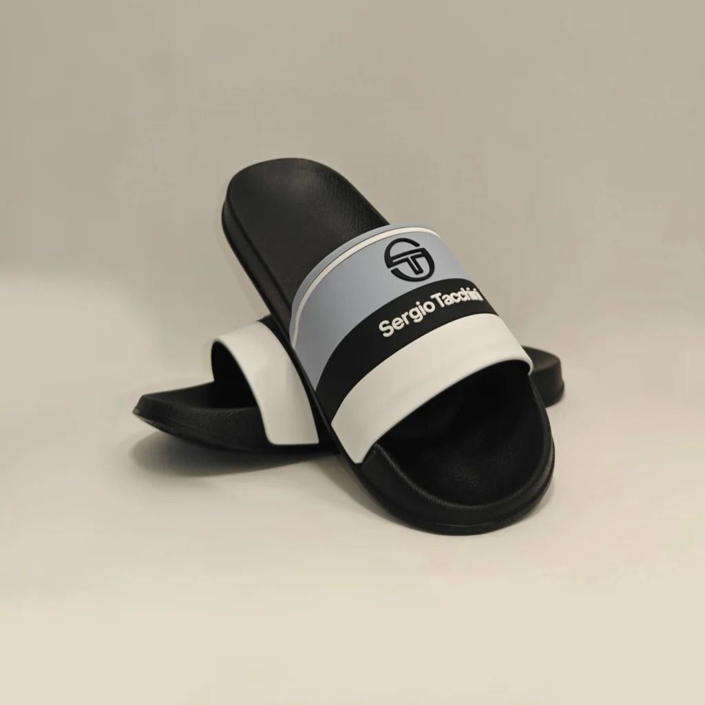 Sergio Tacchini Caspio Slides - Black / Skyway / White 4962