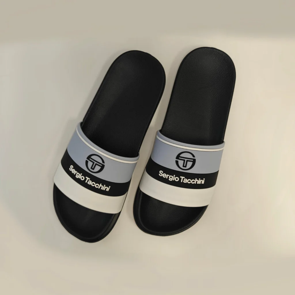 Sergio Tacchini Caspio Slides - Black / Skyway / White 4962