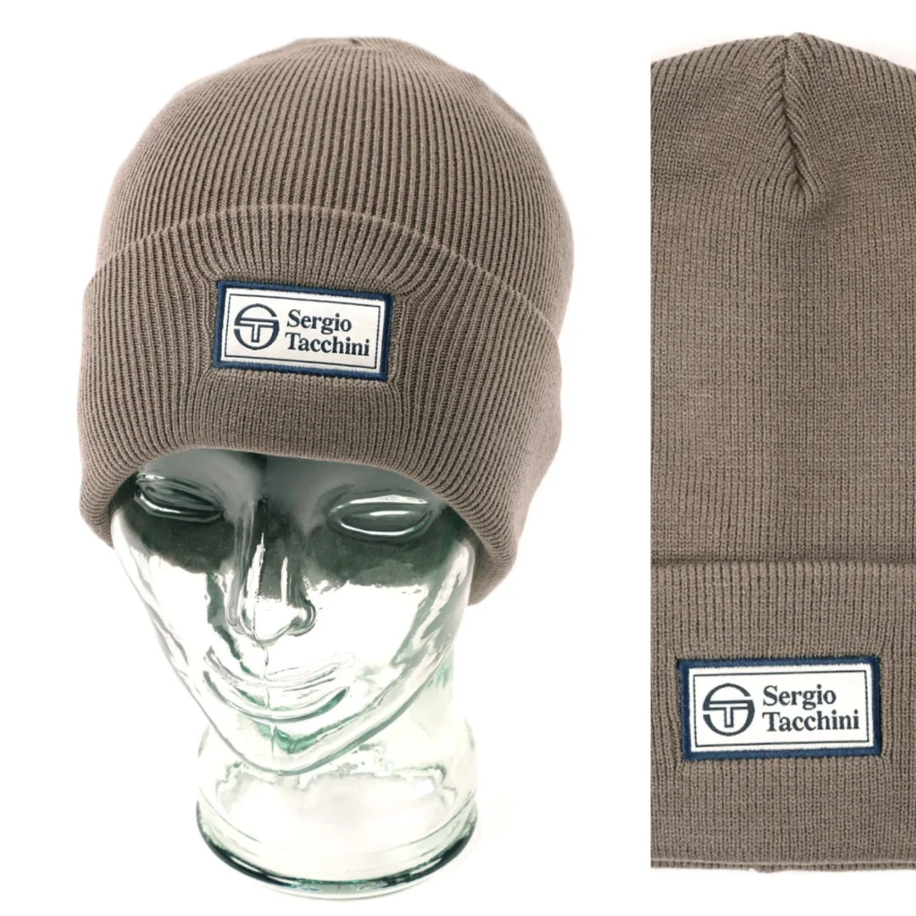 Sergio Tacchini Coney Worker Ture Up Beanie - Dark Olive