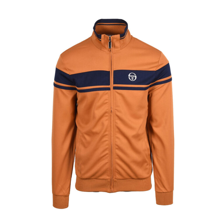 Sergio Tacchini Damarindo Long Sleeve Regular Fit Track Top - Pumpkin Spice / Maritime Blue