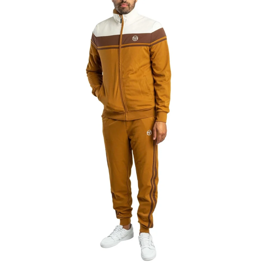 Sergio Tacchini Damarindo Track Top - Gardenia / Potting Soil / Golden Brown