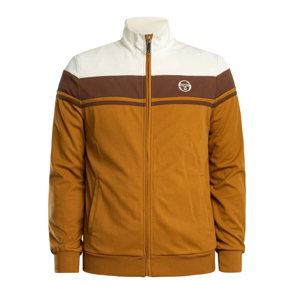 Sergio Tacchini Damarindo Track Top - Gardenia / Potting Soil / Golden Brown