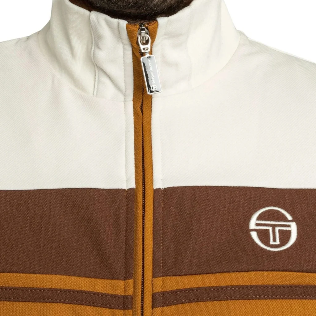 Sergio Tacchini Damarindo Track Top - Gardenia / Potting Soil / Golden Brown