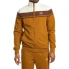 Sergio Tacchini Damarindo Track Top - Gardenia / Potting Soil / Golden Brown