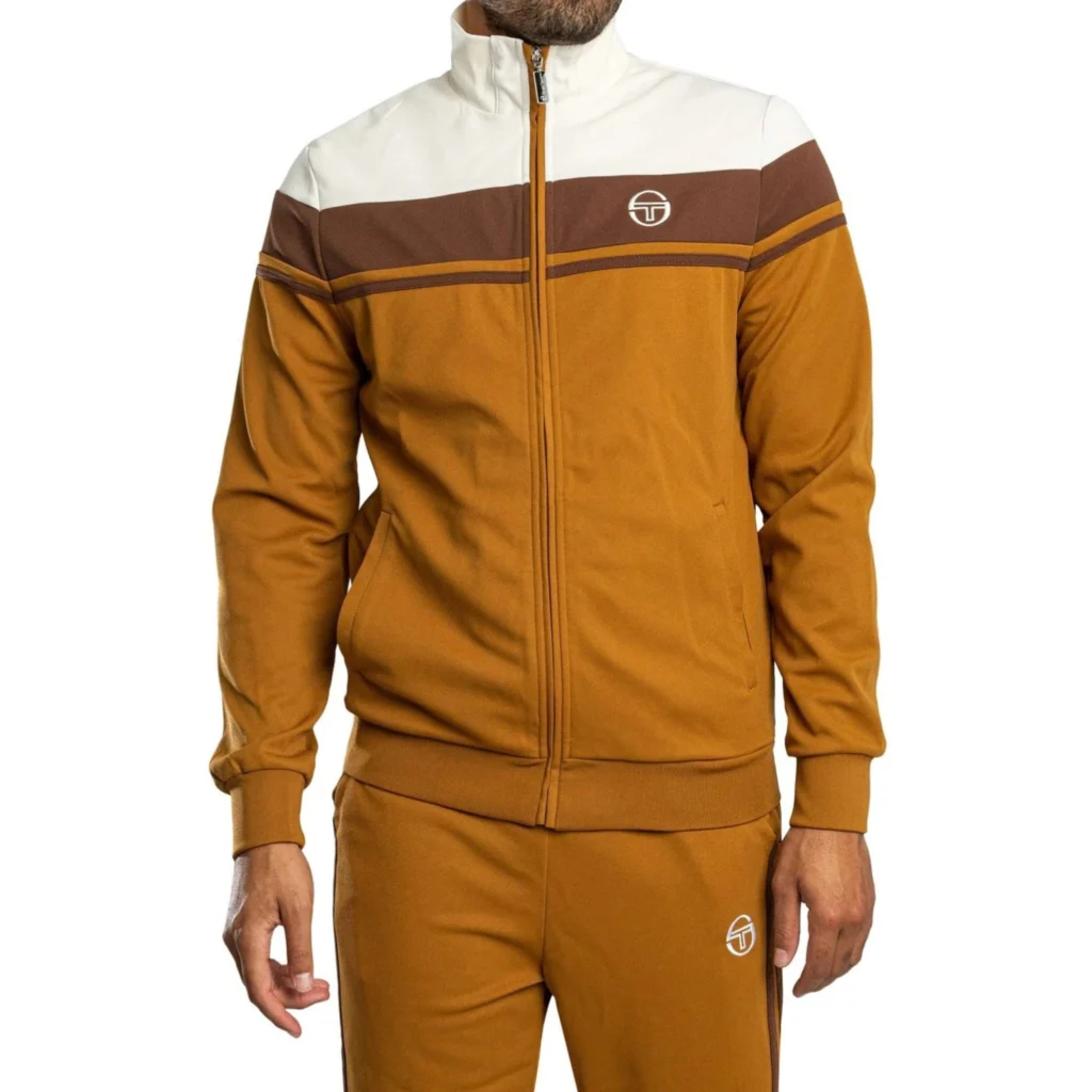Sergio Tacchini Damarindo Track Top - Gardenia / Potting Soil / Golden Brown