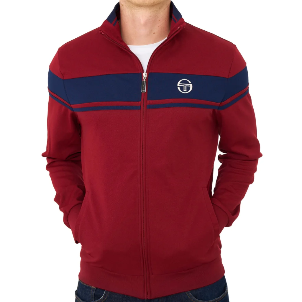 Sergio Tacchini Damarindo Track Top - Merlot / Maritime Blue