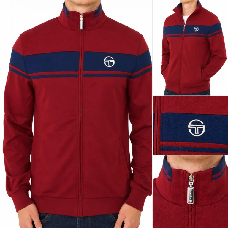 Sergio Tacchini Damarindo Track Top - Merlot / Maritime Blue