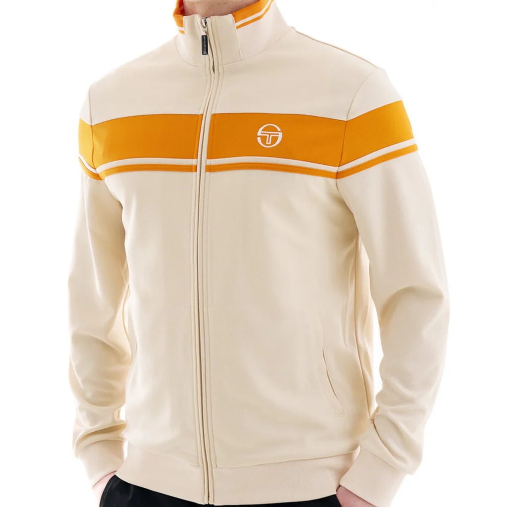 Sergio Tacchini Damarindo Track Top - Sandshell/ Orange Pepper