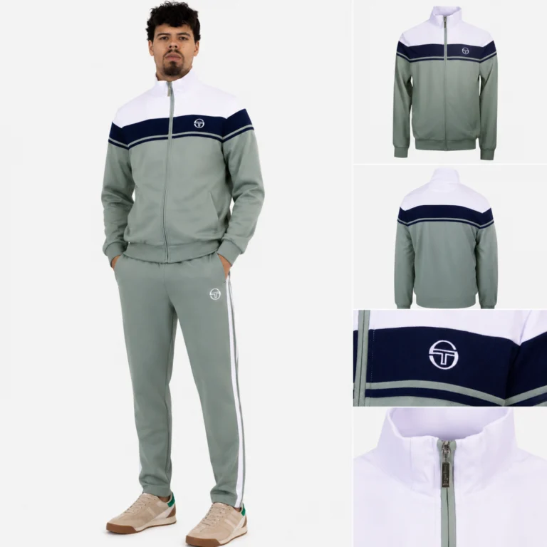 Sergio Tacchini Damarindo Track Top - White / Maritime Blue / Lead