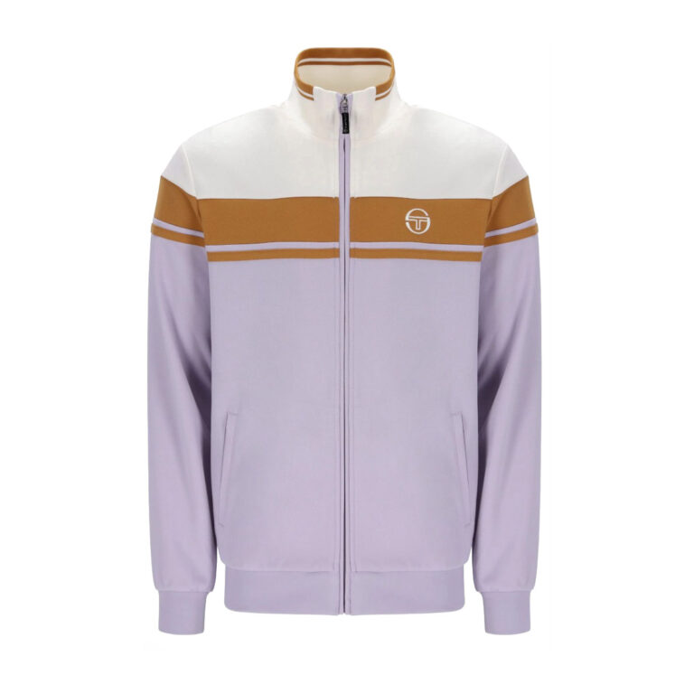 Sergio Tacchini Damarino Regular Fit Long Sleeve Track Top - Thistle/Biscuit