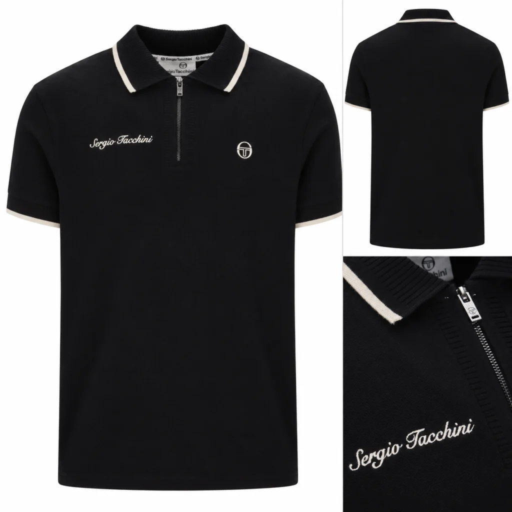 Sergio Tacchini Davide Polo Shirt - Black