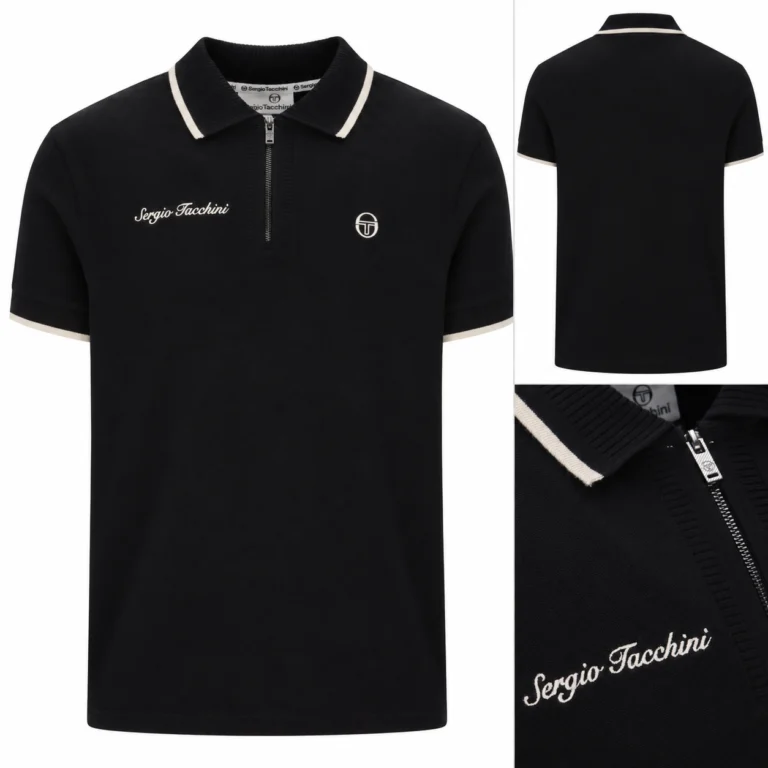Sergio Tacchini Davide Polo Shirt - Black