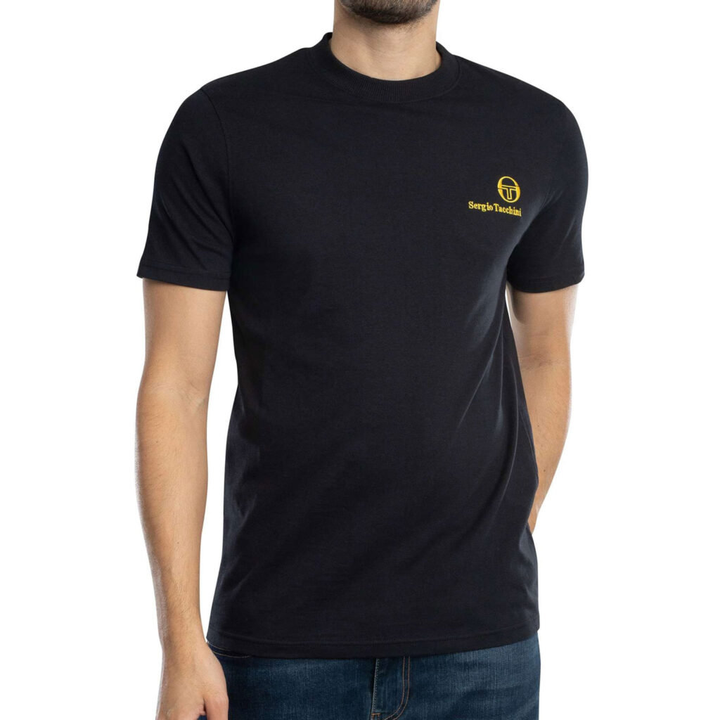 Sergio Tacchini Felton Regular Fit Short Sleeve T-Shirt - Black/Gold