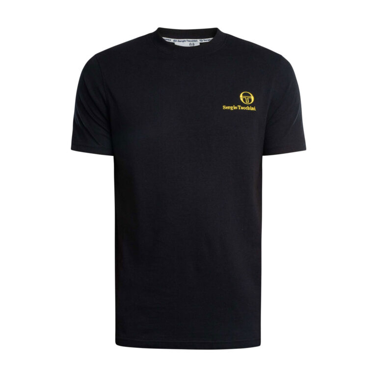 Sergio Tacchini Felton Regular Fit Short Sleeve T-Shirt - Black/Gold