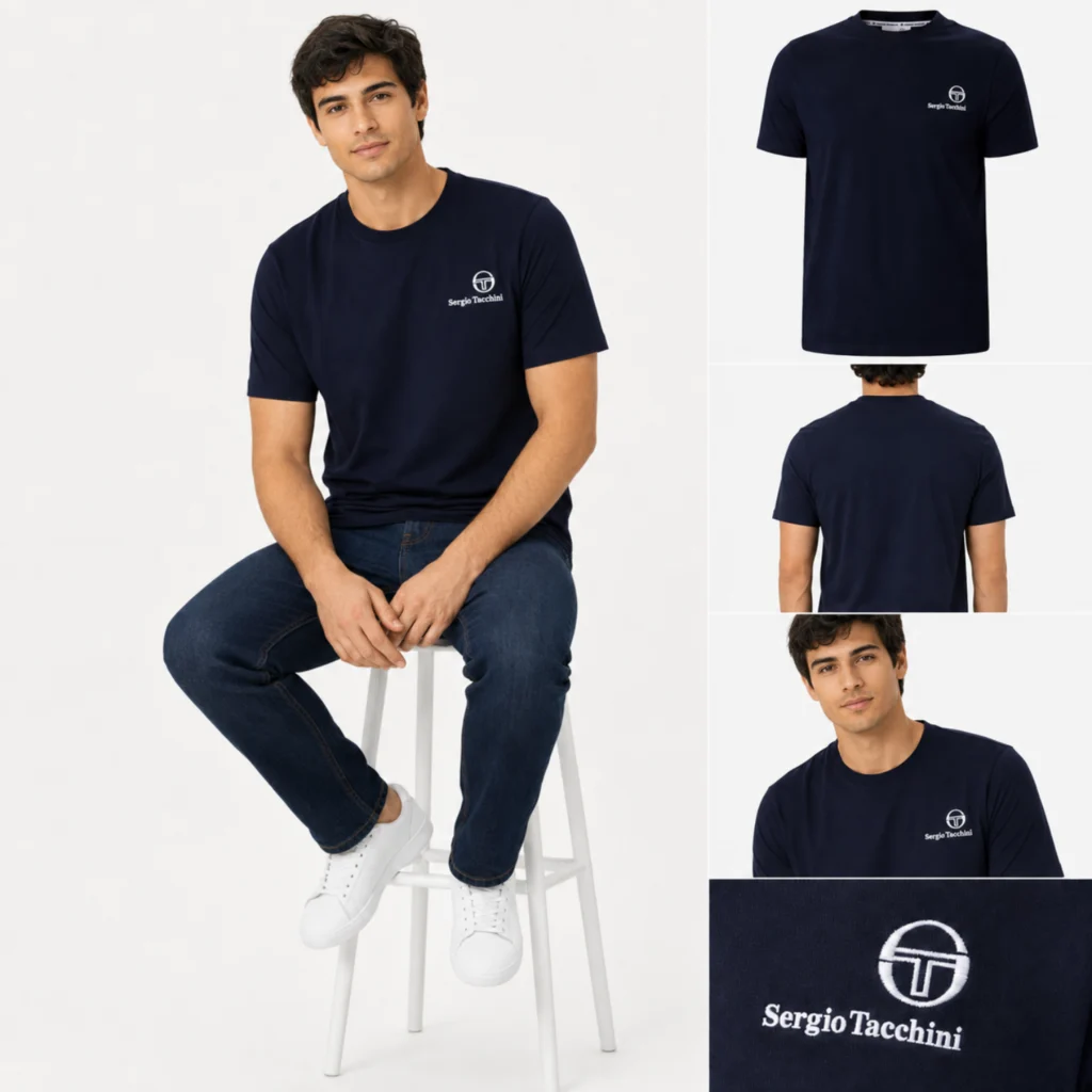 Sergio Tacchini Felton Regular Fit Short Sleeve T- Shirt - Marmite Blue