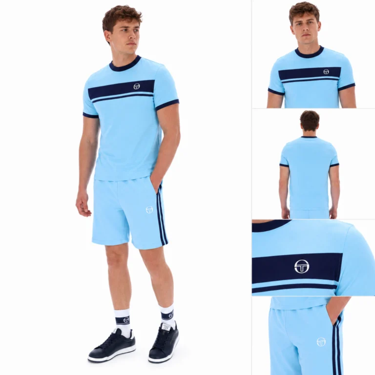 Sergio Tacchini Master Crew Neck T-Shirt - Baltic Sea / Maritime Blue
