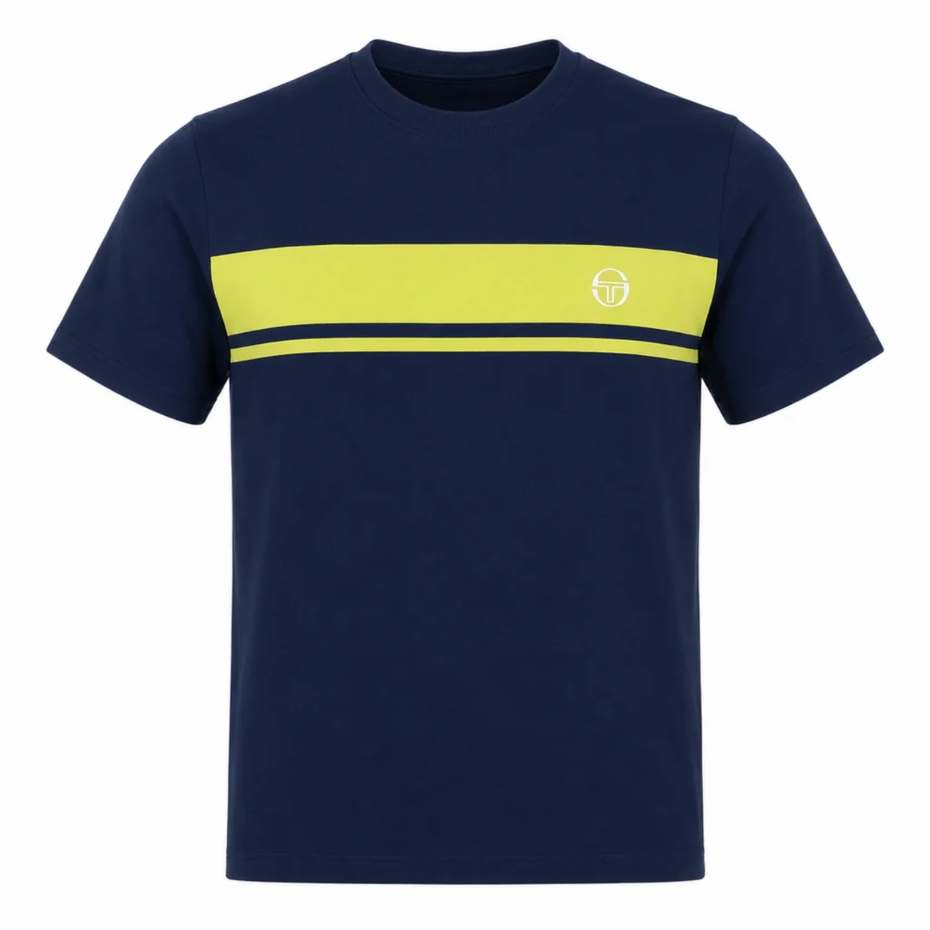 Sergio Tacchini Master Tee T-Shirt - Maritime Blue / Celery Green
