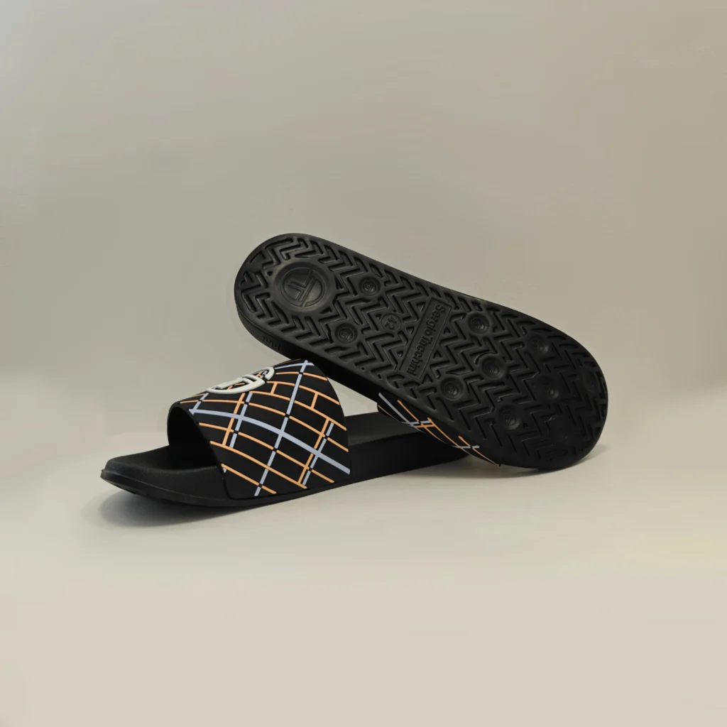 Sergio Tacchini Mesale Slides - Black / Peach / Cobbler 4970