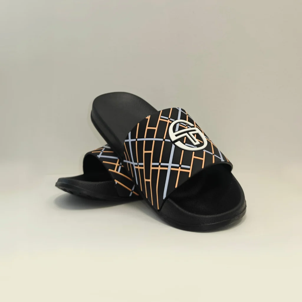 Sergio Tacchini Mesale Slides - Black / Peach / Cobbler 4970