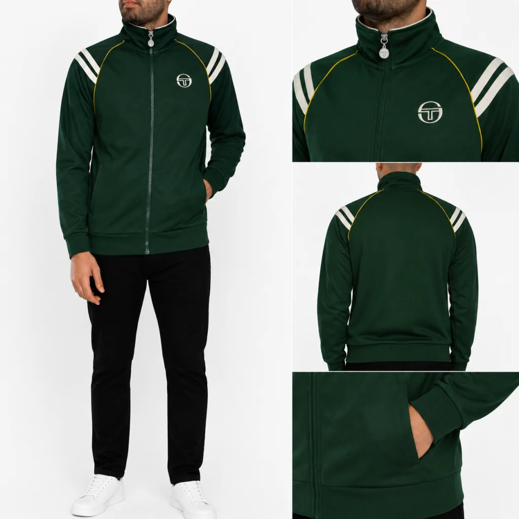 Sergio Tacchini New Cortona Track Top - Pine Needle / Gardenia