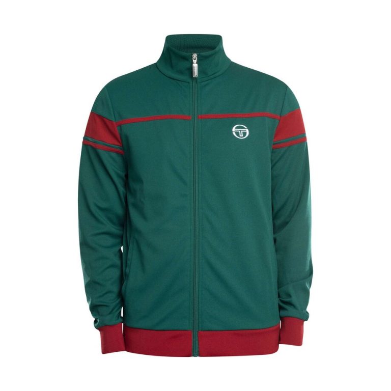 Sergio Tacchini New Damarino Regular Fit Long Sleeve Track Top - Rainforest/Sun Dried Tomato