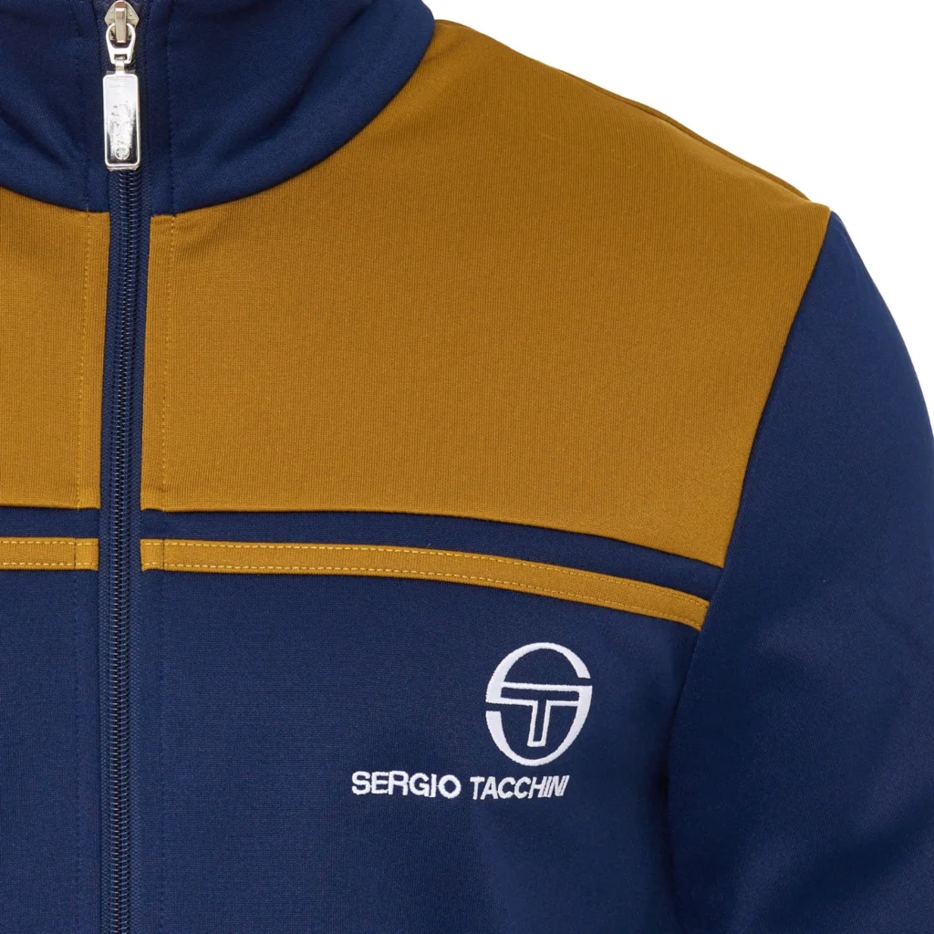 Sergio Tacchini New Young Line Track Top - Maritime Blue / Golden Brown