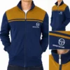 Sergio Tacchini New Young Line Track Top - Maritime Blue / Golden Brown