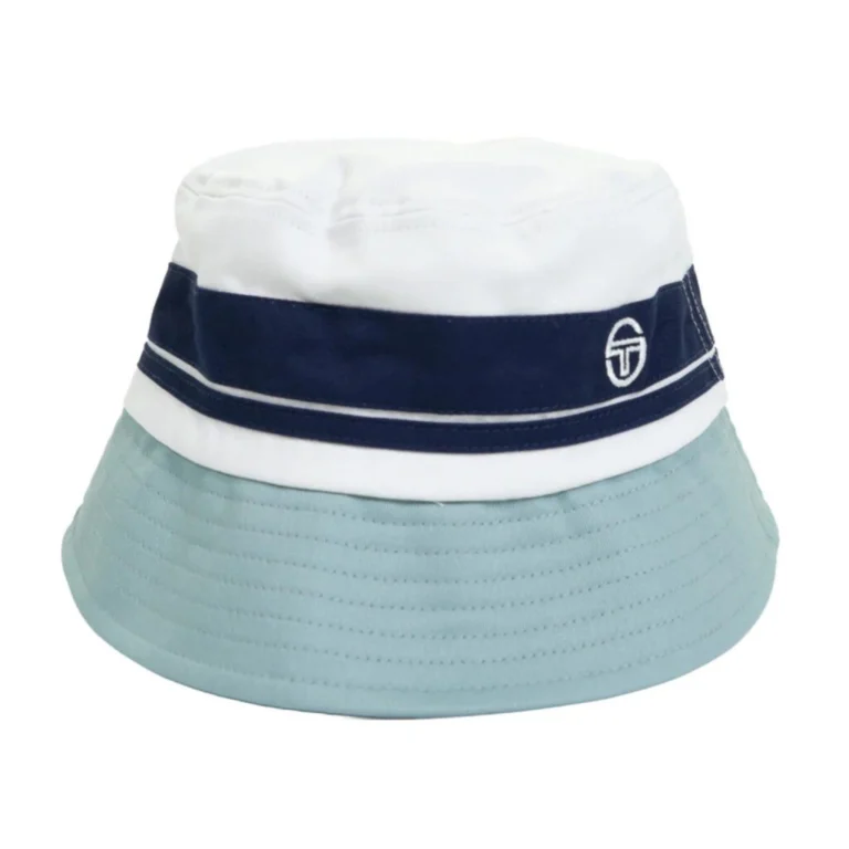 Sergio Tacchini Newsford Bucket Hat - White / Maritime Blue / Lead