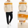 Sergio Tacchini Damarindo Track Top - Sandshell/ Orange Pepper